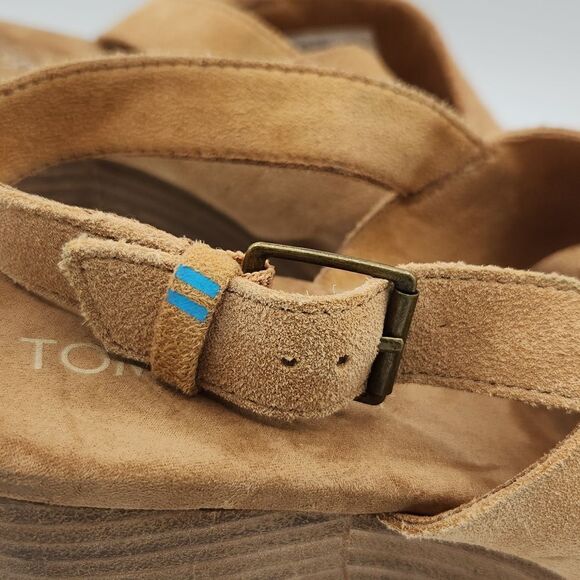 TOMS Ibiza Honey Suede buckle slingback heel Sandals - Picture 9 of 9